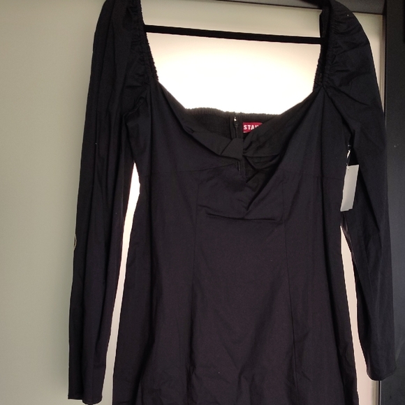 STAUD Elegant Black Long Sleeve Dress - Picture 4 of 6